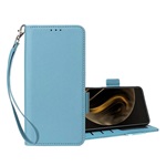 ZTE Blade A72s 4G Gigapack Tok álló, bőr hatású FLIP, prémium + kézpánt, VILÁGOSKÉK