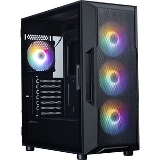 Zalman I3 NEO ARGB V2 táp nélküli ablakos Mid Tower számítógépház fekete