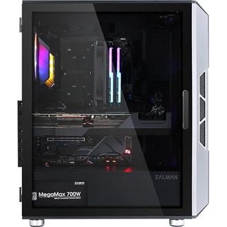 Zalman I3 NEO TG Black táp nélküli ablakos Mid Tower számítógépház fekete