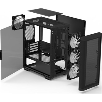 Zalman M4 fekete (táp nélküli) ablakos mATX ház