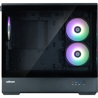 Zalman P30 BLACK V2 táp nélküli ablakos MT Mini Tower számítógépház fekete