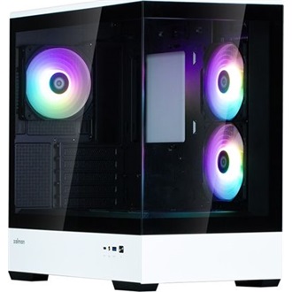 Zalman P30 BW táp nélküli ablakos MT Mini Tower számítógépház fekete-fehér