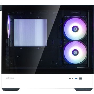 Zalman P30 BW táp nélküli ablakos MT Mini Tower számítógépház fekete-fehér
