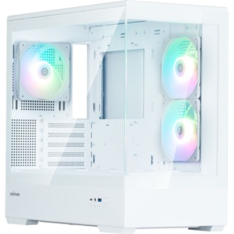 Zalman P30 WHITE V2 táp nélküli ablakos MT Mini Tower számítógépház fehér
