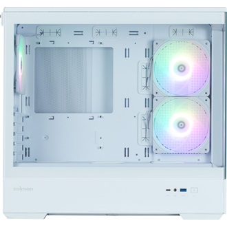 Zalman P30 WHITE V2 táp nélküli ablakos MT Mini Tower számítógépház fehér