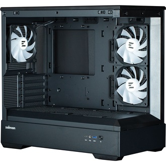 Zalman P30 BLACK táp nélküli ablakos MT Mini Tower számítógépház fekete