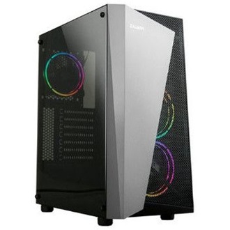 Zalman S4 PLUS táp nélküli ablakos Mid Tower számítógépház ezüst-fekete