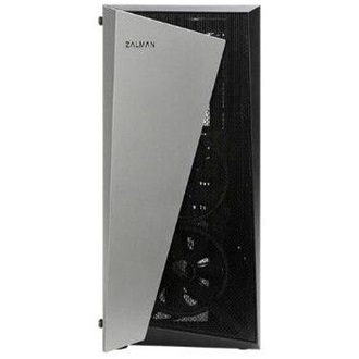 Zalman S4 PLUS táp nélküli ablakos Mid Tower számítógépház ezüst-fekete
