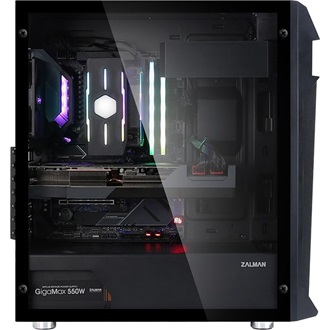 Zalman Z1 PLUS táp nélküli ablakos Mid Tower számítógépház fekete