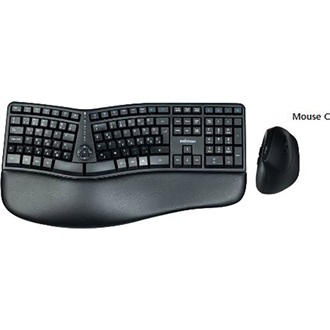 Zalman ZM-K690M Ergonomic USB magyar membrán billentyűzet + egér fekete (mouse: C)