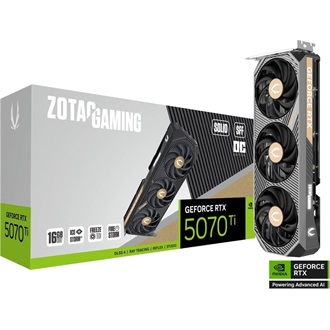 Zotac GeForce RTX 5070 Ti Solid OC 16GB GDDR7 256-bit grafikus kártya SFF