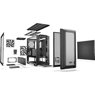 be quiet! Dark Base 701 táp nélküli ablakos Mid Tower számítógépház fekete