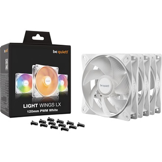 be quiet! LIGHT WINGS LX 120mm White Triple-Pack rendszerhűtő ventilátor kit fehér