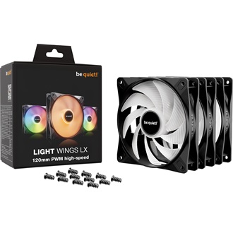 be quiet! LIGHT WINGS LX 120mm high-speed Triple-Pack rendszerhűtő ventilátor kit fekete