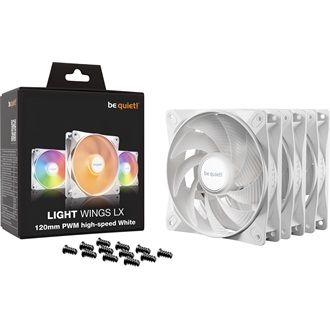be quiet! LIGHT WINGS LX 120mm high-speed White Triple-Pack rendszerhűtő ventilátor kit fehér