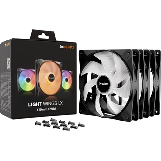 be quiet! LIGHT WINGS LX 140mm Triple-Pack rendszerhűtő ventilátor kit fekete