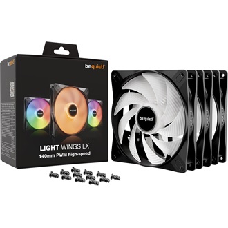 be quiet! LIGHT WINGS LX 140mm high-speed Triple-Pack rendszerhűtő ventilátor kit fekete