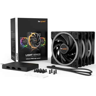 be quiet! Light Wings 120mm Triple-pack rendszerhűtő ventilátor fekete