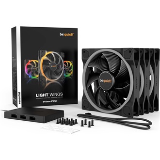 be quiet! Light Wings 140mm Triple-pack rendszerhűtő ventilátor kit fekete