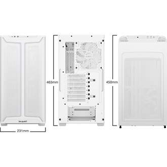 be quiet! PURE BASE 501 DX táp nélküli ablakos Mid Tower számítógépház fehér
