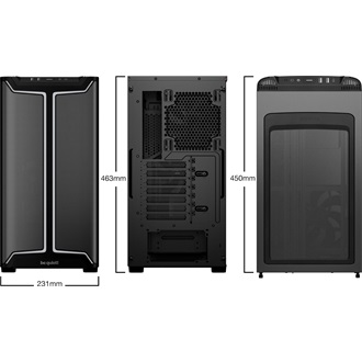 be quiet! Pure Base 501 DX táp nélküli ablakos Mid Tower számítógépház fekete