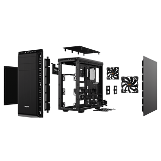 be quiet! PURE BASE táp nélküli Mid Tower számítógépház fekete