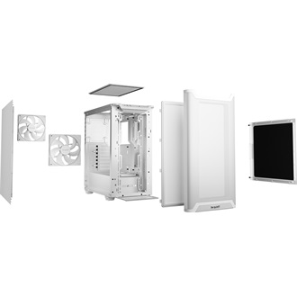 be quiet! Pure Base 501 Airflow táp nélküli Mid Tower számítógépház fehér