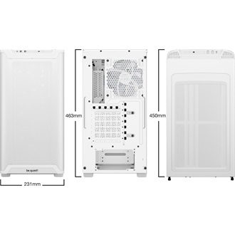 be quiet! Pure Base 501 LX táp nélküli ablakos Mid Tower számítógépház fehér