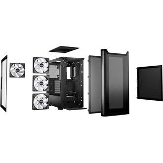 be quiet! Pure Base 501 LX táp nélküli ablakos Mid Tower számítógépház fekete