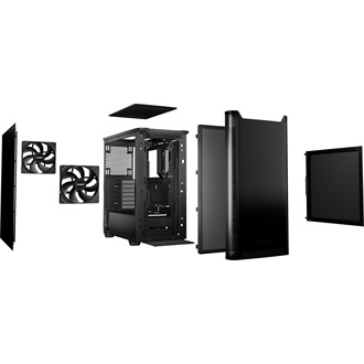 be quiet! Pure Base 501 táp nélküli Mid Tower számítógépház fekete