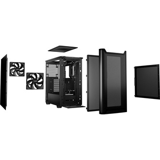 be quiet! Pure Base 501 Airflow táp nélküli Mid Tower számítógépház fekete