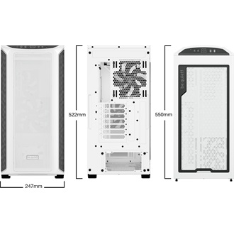 be quiet! Shadow Base 800 DX táp nélküli ablakos Mid Tower számítógépház fehér