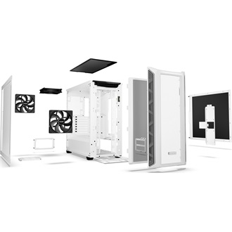 be quiet! Shadow Base 800 DX táp nélküli ablakos Mid Tower számítógépház fehér