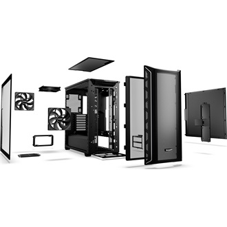 be quiet! Shadow Base 800 DX táp nélküli ablakos Mid Tower számítógépház fekete