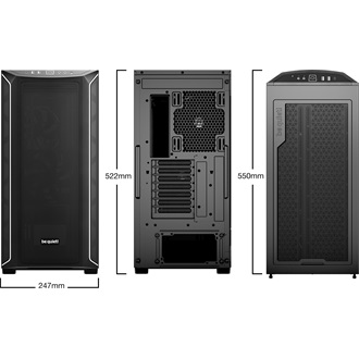 be quiet! Shadow Base 800 DX táp nélküli ablakos Mid Tower számítógépház fekete