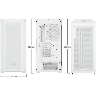 be quiet! Shadow Base 800 FX táp nélküli ablakos Mid Tower számítógépház fehér