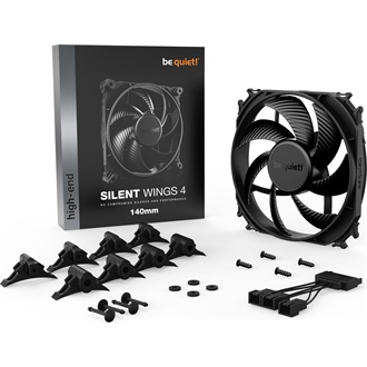 be quiet! Silent Wings 4 140mm rendszerhűtő ventilátor fekete