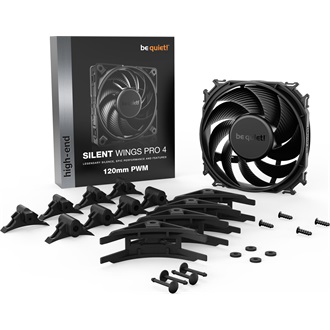 be quiet! Silent Wings Pro 4 120mm rendszerhűtő ventilátor fekete