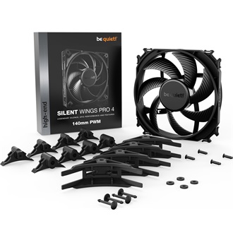 be quiet! Silent Wings Pro 4 140mm rendszerhűtő ventilátor fekete