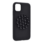 iPhone 11 GIGAPACK Szilikon telefonvédő matt, tapadókorong, FEKETE