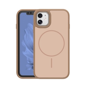 iPhone 11 GIGAPACK Szilikon telefonvédő műanyag hátlap, MagSafe, BARNA