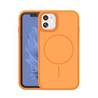 iPhone 11 GIGAPACK Szilikon telefonvédő műanyag hátlap, MagSafe, NARANCSSÁRGA