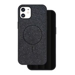 iPhone 11 GIGAPACK Szilikon telefonvédő műanyag hátlap, csillogó, FEKETE