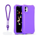 iPhone 11 GIGAPACK Szilikon telefonvédő ütésállóság, műanyag hátlap + kézpánt, LILA