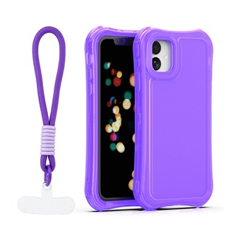 iPhone 11 GIGAPACK Szilikon telefonvédő ütésállóság, műanyag hátlap + kézpánt, LILA