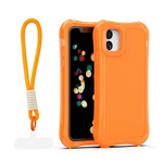 iPhone 11 GIGAPACK Szilikon telefonvédő ütésállóság, műanyag hátlap + kézpánt, NARANCSSÁRGA