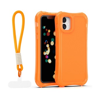 iPhone 11 GIGAPACK Szilikon telefonvédő ütésállóság, műanyag hátlap + kézpánt, NARANCSSÁRGA