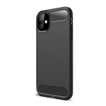 iPhone 11 GIGAPACK szilikon telefonvédő ütésállóság, karbon minta, FEKETE