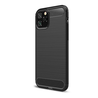 iPhone 11 Pro Gigapack szilikon telefonvédő ütésállóság, karbon minta, FEKETE