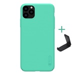 iPhone 11 Pro NILLKIN SUPER FROSTED műanyag telefonvédő gumírozott, érdes felület + asztali tartó, CYAN